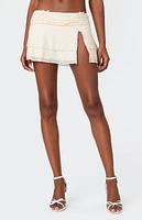 Edikted Jojo Slitted Mesh Mini Skirt