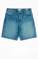 Pacsun Blue Tinted Extreme Baggy Denim Shorts