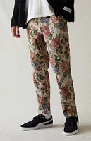 PacSun Canvas Floral Printed Slim Trousers