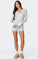 Edikted Meadow Printed Waffle Romper