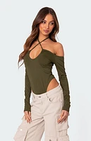 Edikted Taurus Plunge Neck Bodysuit