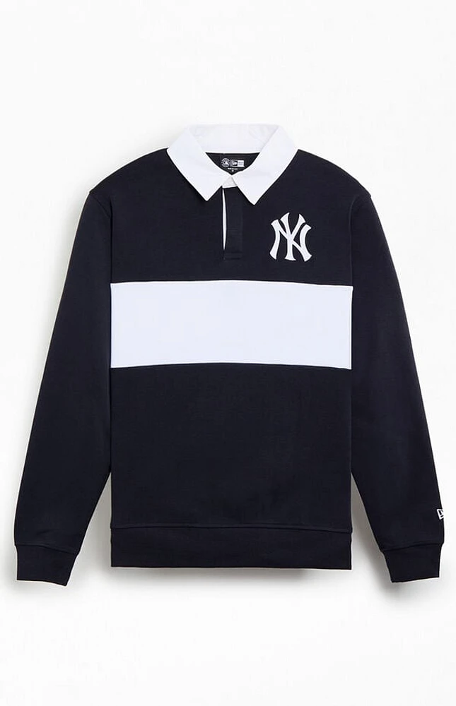 New Era NY Yankees Rugby Long Sleeve T-Shirt