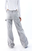 PacSun Light Gray Low Rise Carpenter Girlfriend Jeans