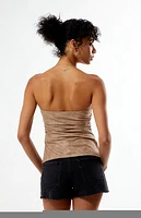 Your Favorite Sally Faux Suede Tube Top