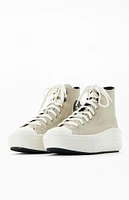 Converse Chuck Taylor All Star Move Platform Fleece-Lined Leather Sneakers