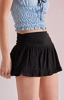 Beverly and Beck Eyelet Bow Micro Mini Skort