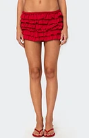 Edikted Constance Ruffled Mini Skirt