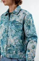 PacSun Blue Daisies Jacquard Jacket