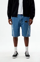 Civil Thorns Black Baggy Denim Shorts