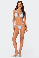 Edikted Gingham High Cut Bikini Bottom