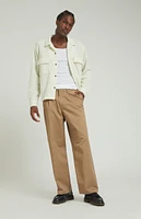 PacSun Tan Pleated Baggy Chino Pants