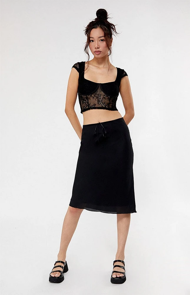 PacSun Tie Midi Skirt