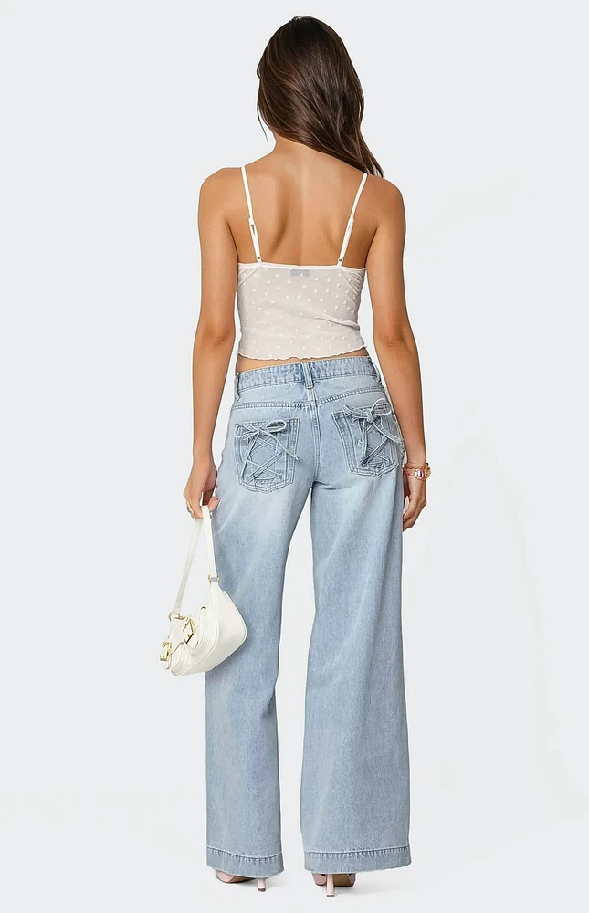 Edikted Sidonie Wide Leg Jeans