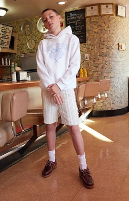Pacsun Kids Cream Striped Linen Volley Shorts