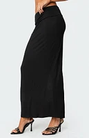 Edikted Johanna Fold Over Maxi Skirt