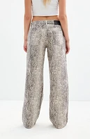 PacSun Casey Snake Low Rise Baggy Jeans