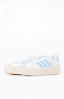 adidas Women's White & Blue VL Court Bold Sneakers