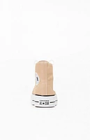 Converse Women's Light Brown Chuck Taylor All Star Lift Platform Sneakers