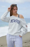 John Galt Erica Off-The-Shoulder Newport Sweatshirt