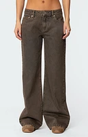 Edikted Zahra Mud Wash Low Rise Jeans