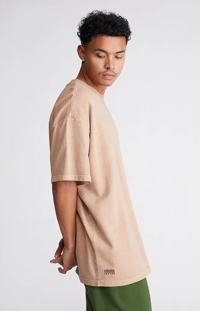 Brown Oversized Terry T-Shirt