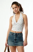 Your Favorite Floral Chrissy Halter Tank Top