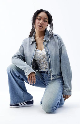 Pacsun Cropped Denim Gas Jacket