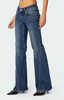 Edikted Colton Boot Cut Low Rise Jeans