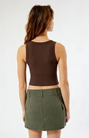 Contour Maven Seamless Notched Tank Top