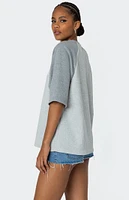 Edikted Oversized Raglan Waffle T-Shirt