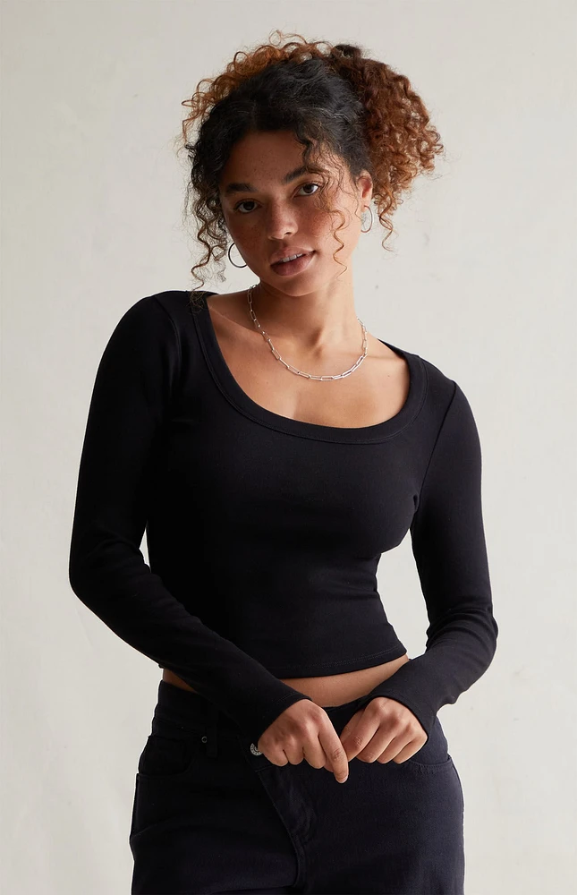 Serenity Scoop Long Sleeve Top