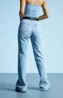 PacSun Eco Light Blue High Waisted Bootcut Jeans