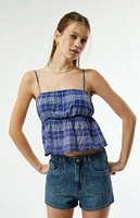 Your Favorite Plaid Babydoll Top