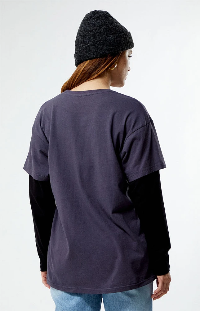 Boston Oversized Layered Long Sleeve T-Shirt