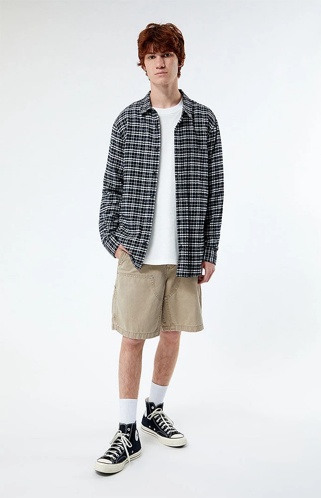 PacSun Black & White Classic Plaid Shirt