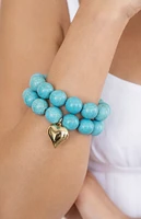 Ettika Luck & Love Turquoise Elastic Bracelet Set