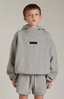 Kids Fear of God Essentials Dark Heather Oatmeal Hoodie