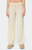 Edikted Posy Ruffle Pointelle Pants