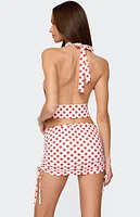 Edikted Zoe Polka Dot Cowl Neck Top