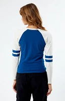 YALE Striped Raglan Long Sleeve T-Shirt