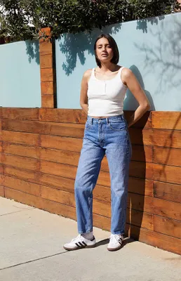 John Galt Light Blue Straight Leg Jeans