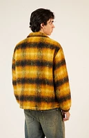 PacSun Yellow Brushed Plaid Jacket
