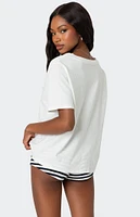 Edikted Loose Fit v Neck T-Shirt