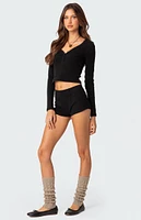 Edikted Rebekah Ribbed Shorts