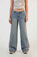 Pacsun Casey Side Stripe Bows Low Rise Baggy Jeans
