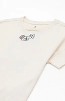 adidas Kids Oatmeal Dropped Shoulder Heather T-Shirt