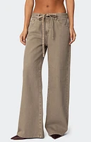 Edikted Hudson Oversized Tie Belt Jeans