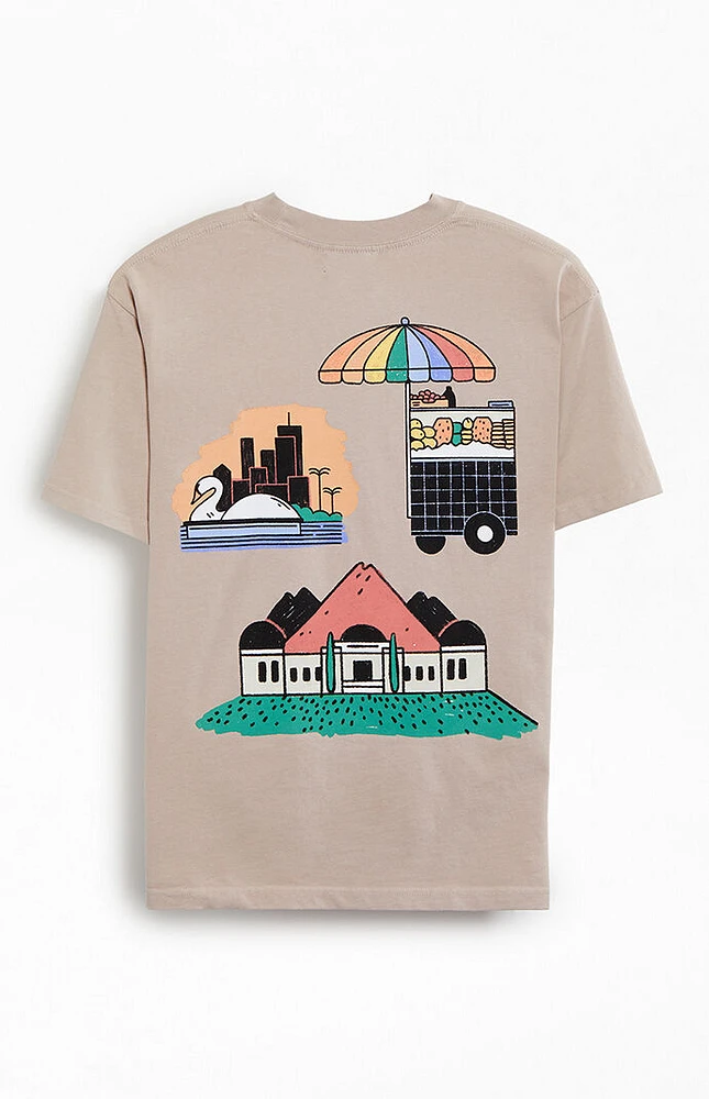PacSun Pac Artist Network Kelly Malka Oversized LA T-Shirt