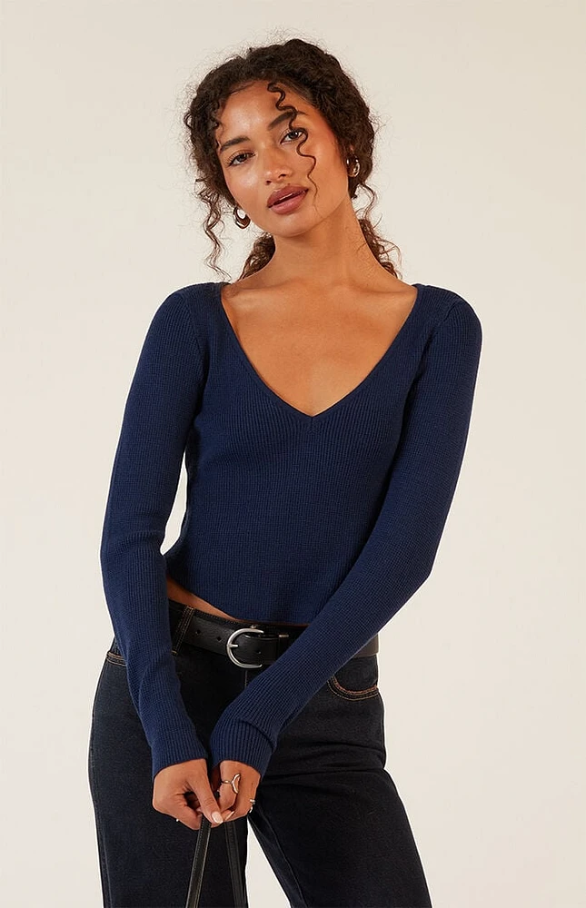 LA Hearts Woodland V-Neck Sweater