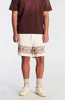 Pacsun Cream Embroidered Volley Shorts